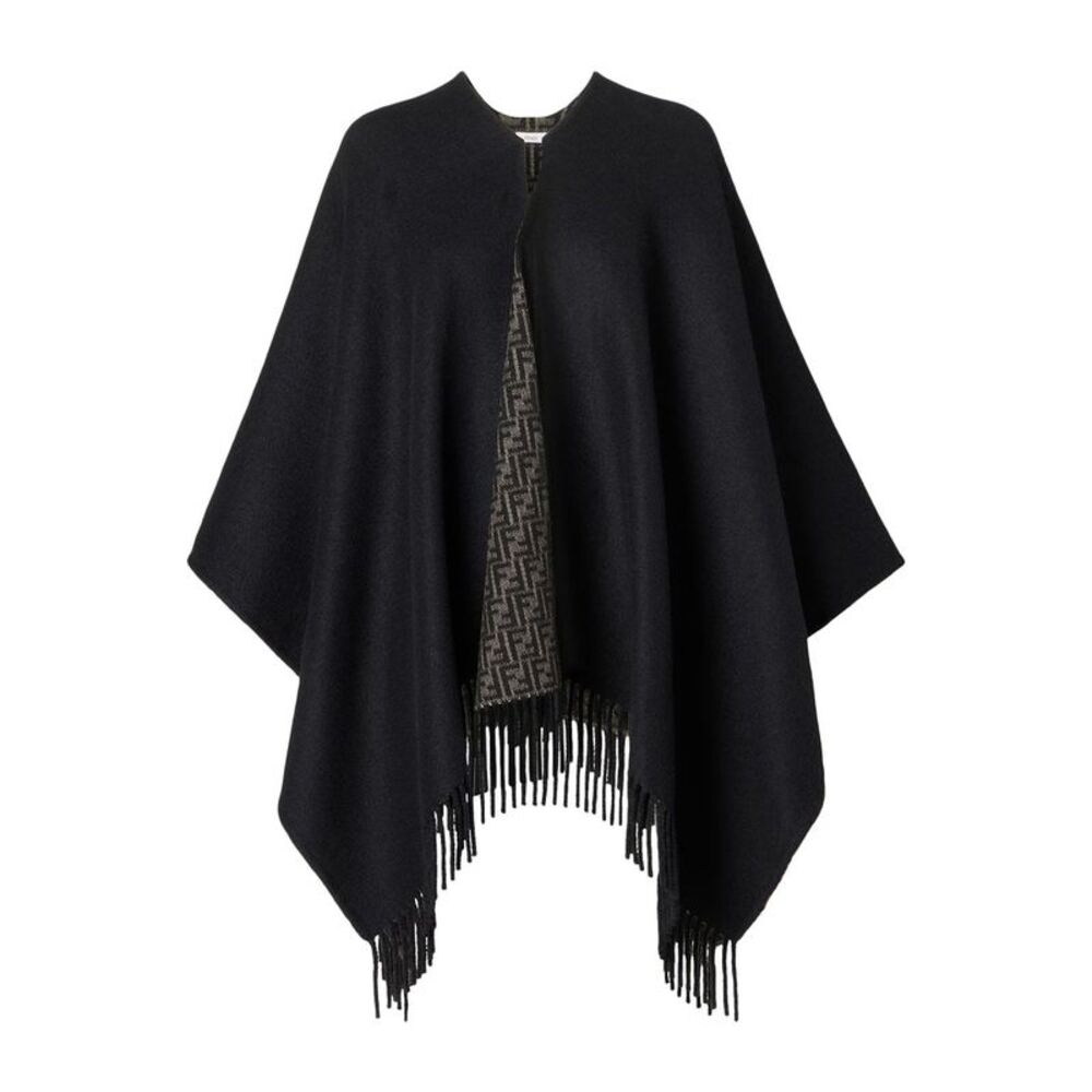 Fendi Women Ff Wool And Cashmere Poncho